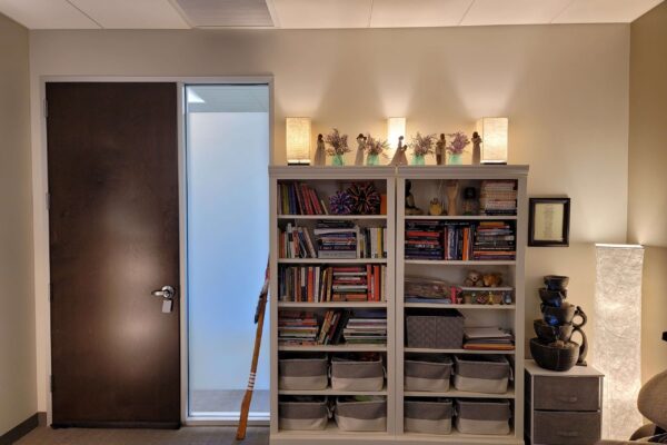 photo of office room bookcase
